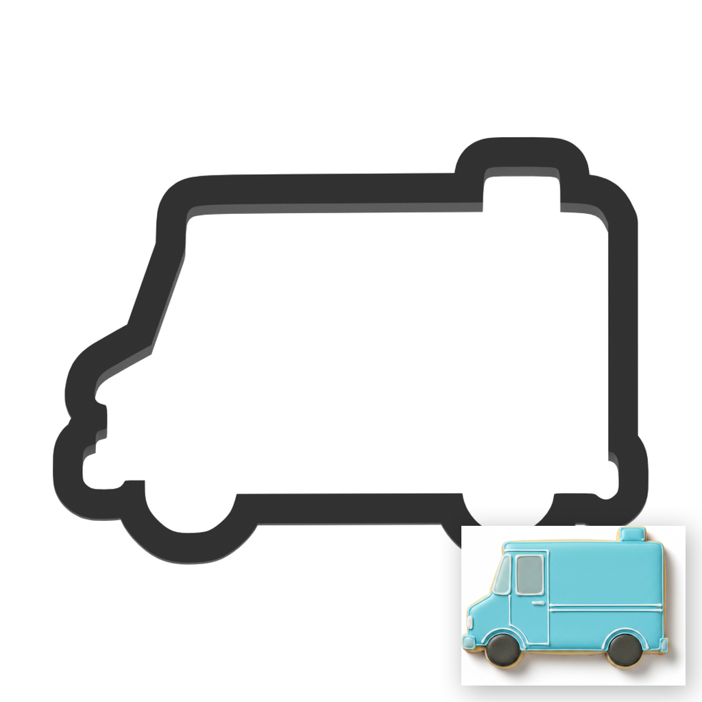 Food Truck Cookie Cutter with Easy Push Design — main photo
