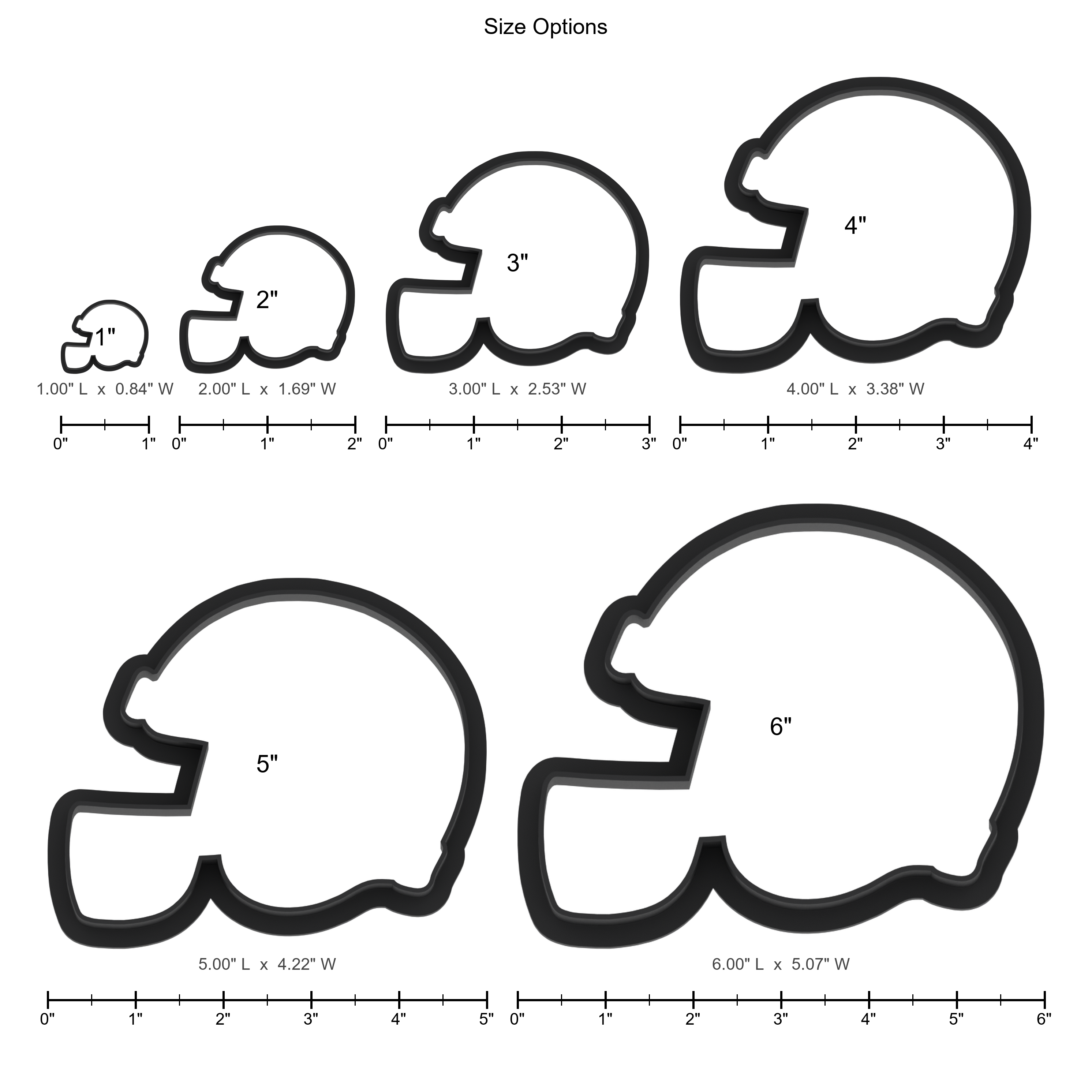 Football Helmet Cookie Cutter with Easy Push Design — photo 5