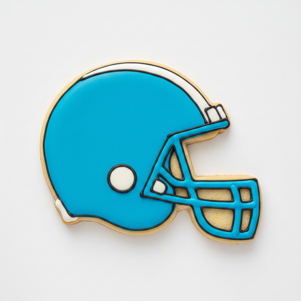 Football Helmet Cookie Cutter with Easy Push Design — photo 2