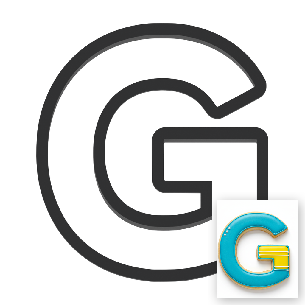 G Capital Block Letter Cookie Cutter with Easy Push Design — main photo