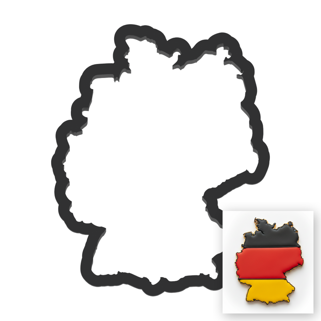 Germany Country Cookie Cutter with Easy Push Design — main photo