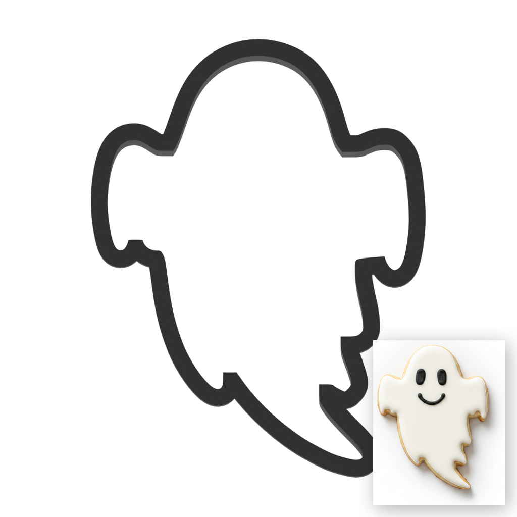 Ghost Cookie Cutter with Easy Push Design — main photo