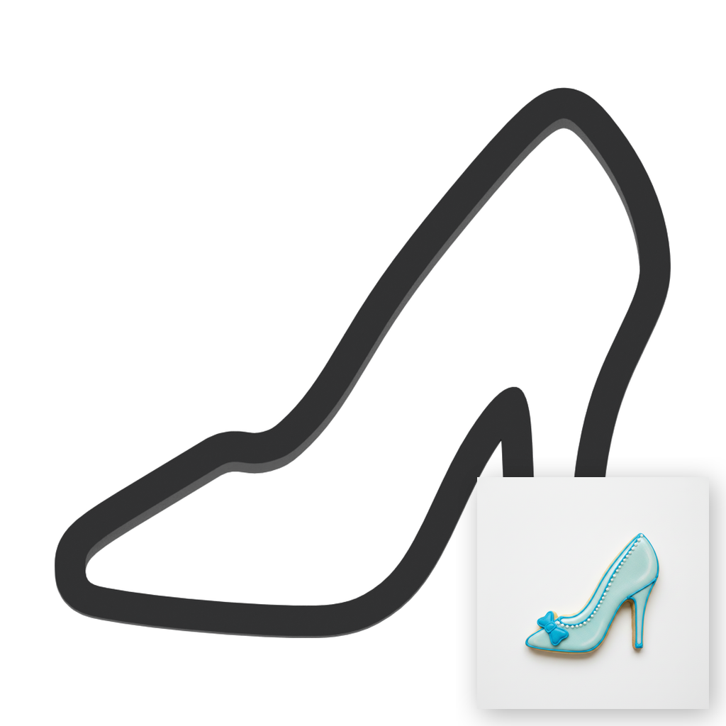 Glass Slipper Cookie Cutter with Easy Push Design — main photo