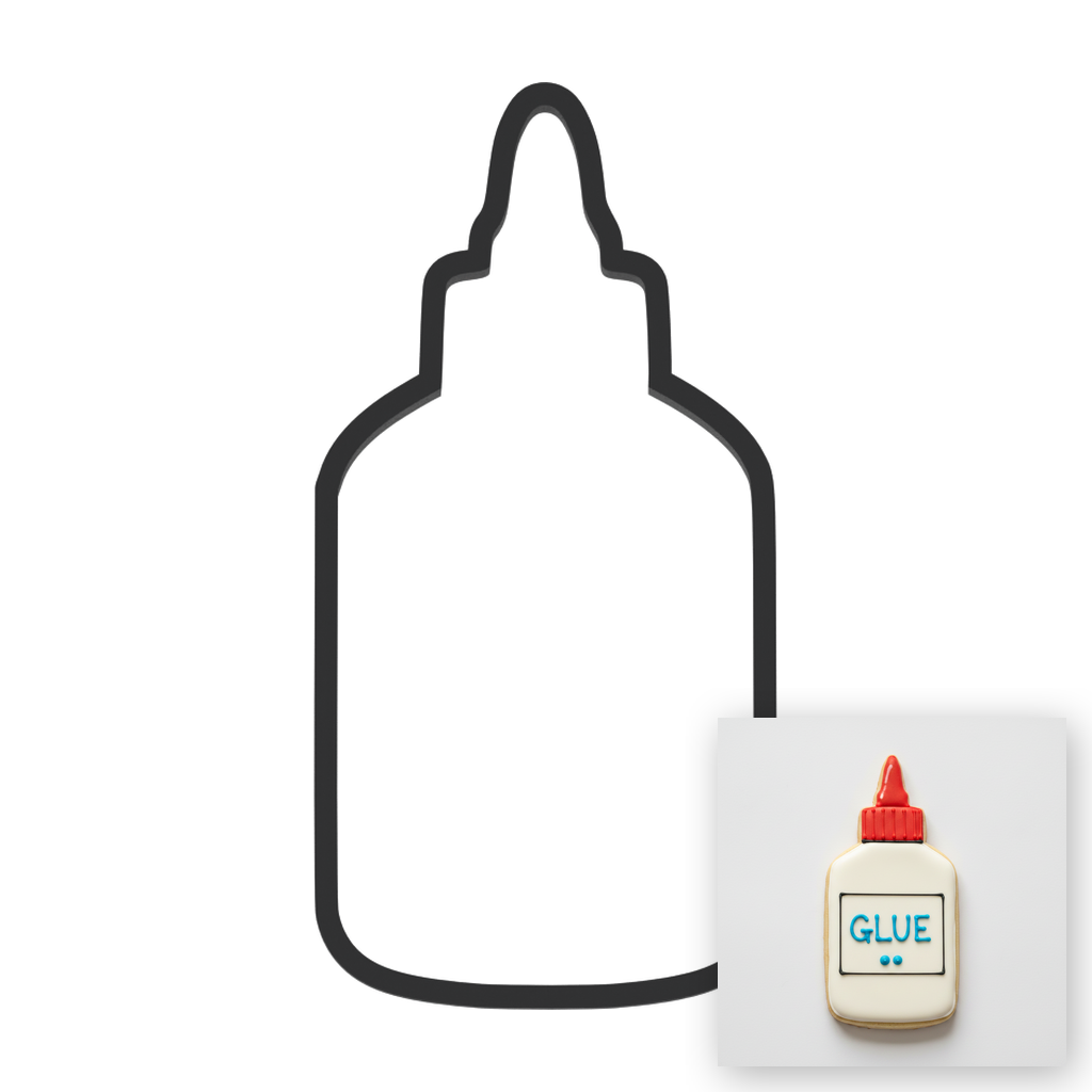 Glue Bottle Cookie Cutter with Easy Push Design — main photo