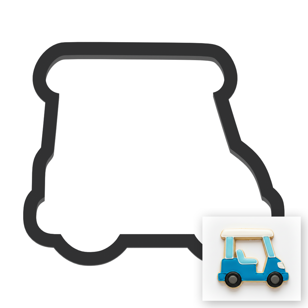 Golf Cart Cookie Cutter with Easy Push Design — main photo