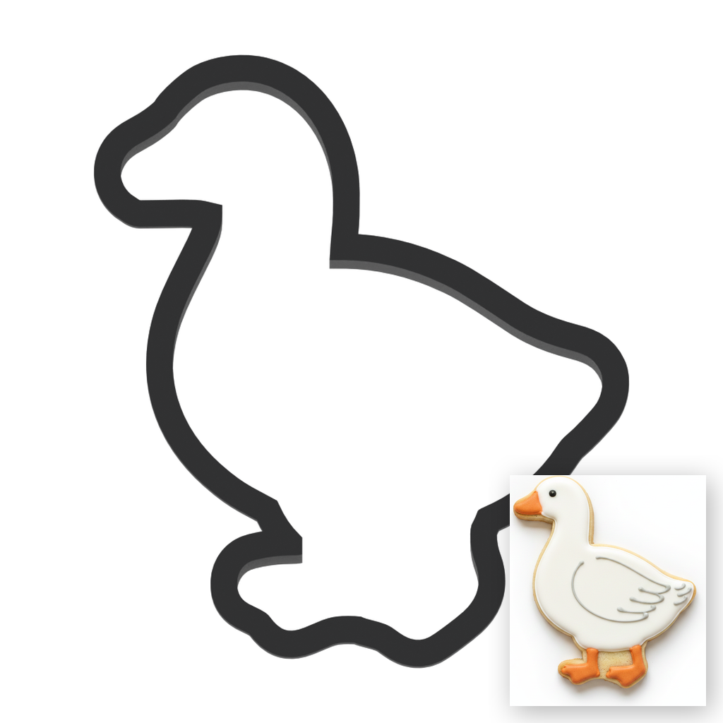 Goose Cookie Cutter with Easy Push Design — main photo