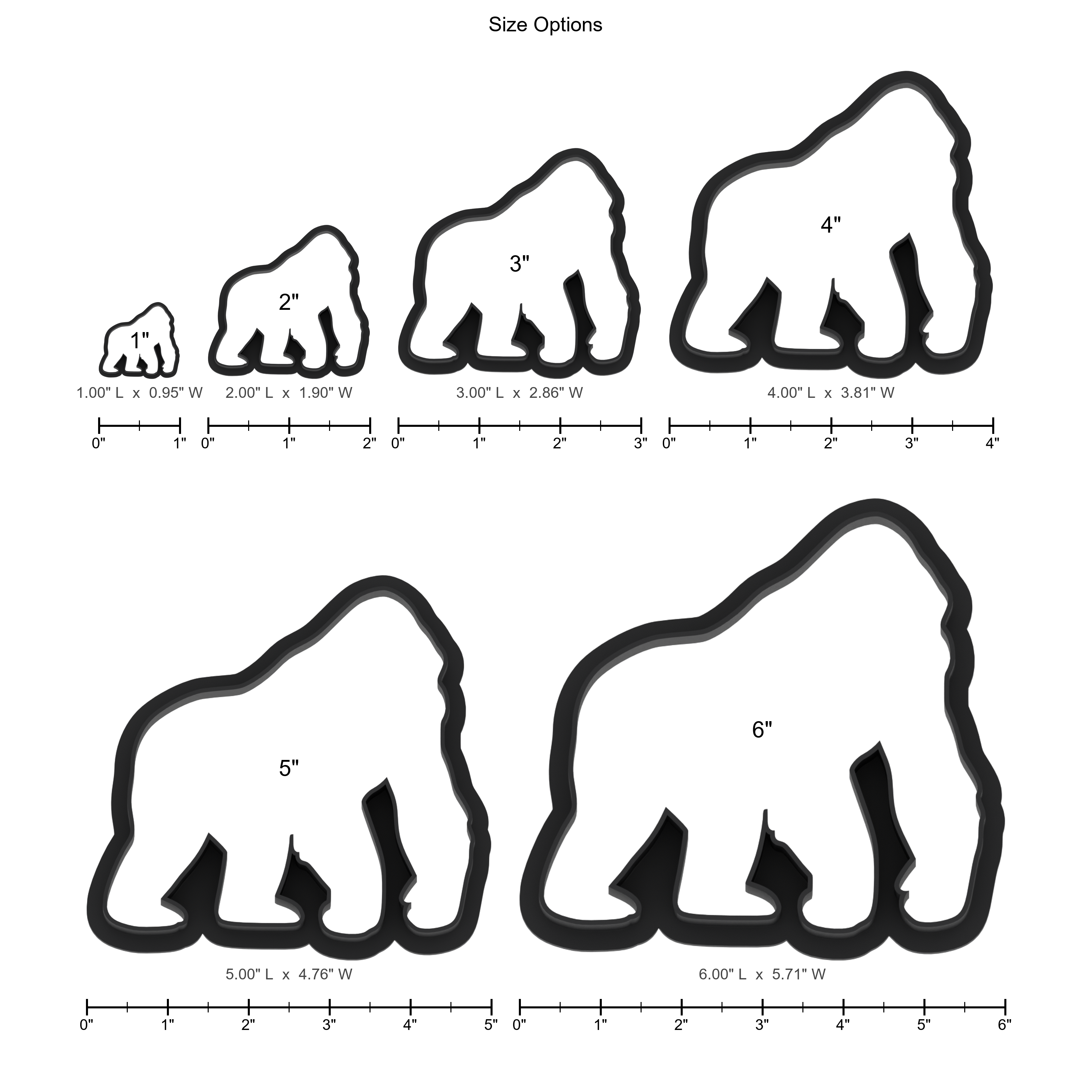 Gorilla Cookie Cutter with Easy Push Design — photo 5