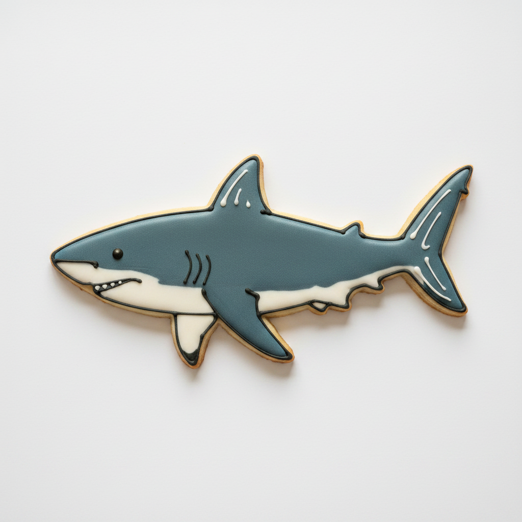 Great White Shark Cookie Cutter with Easy Push Design — photo 2