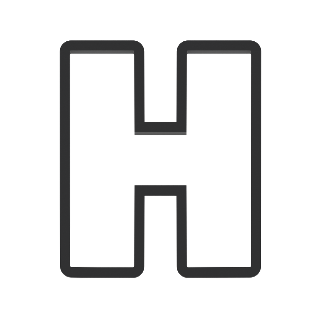 H Capital Block Letter Cookie Cutter with Easy Push Design — photo 3
