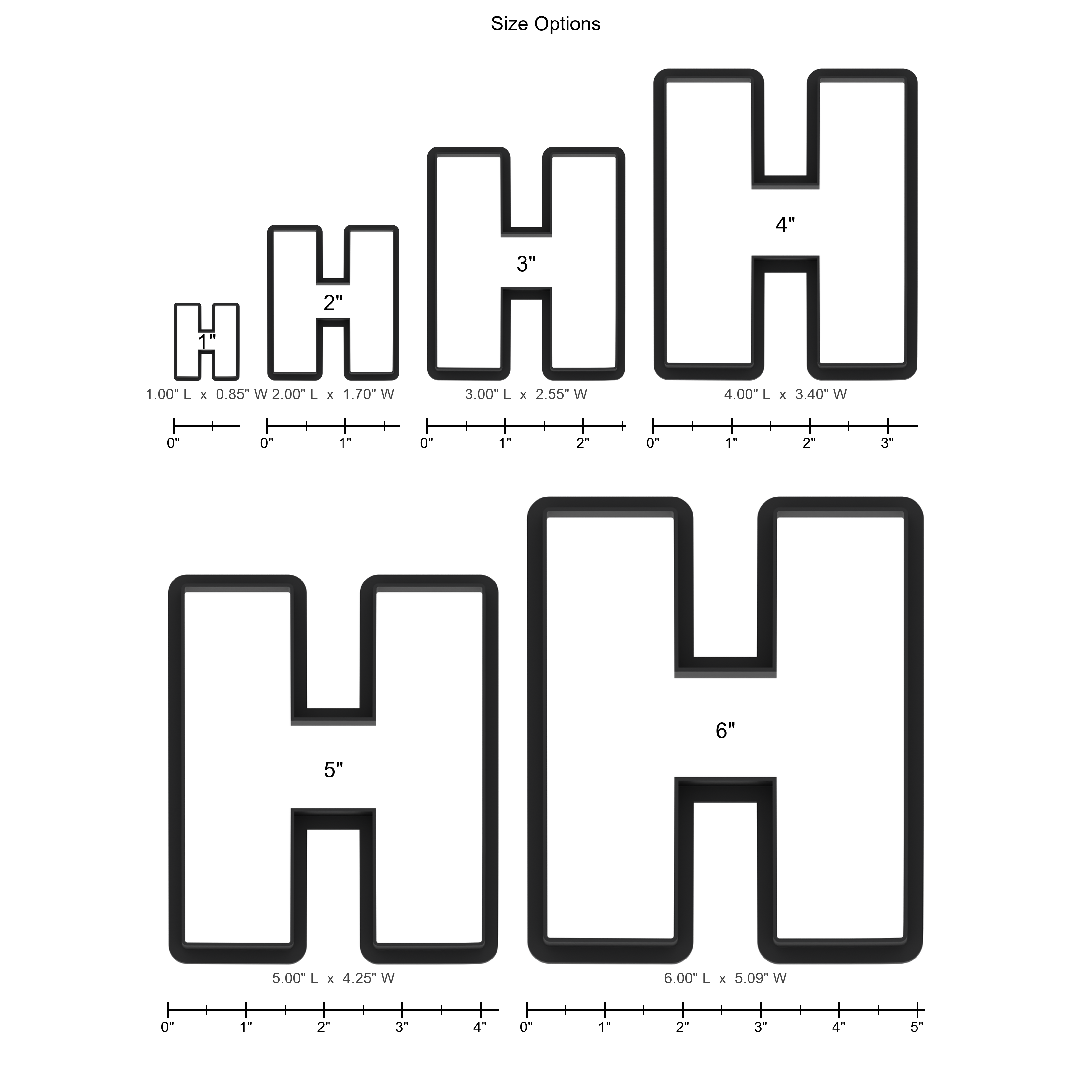 H Capital Block Letter Cookie Cutter with Easy Push Design — photo 5