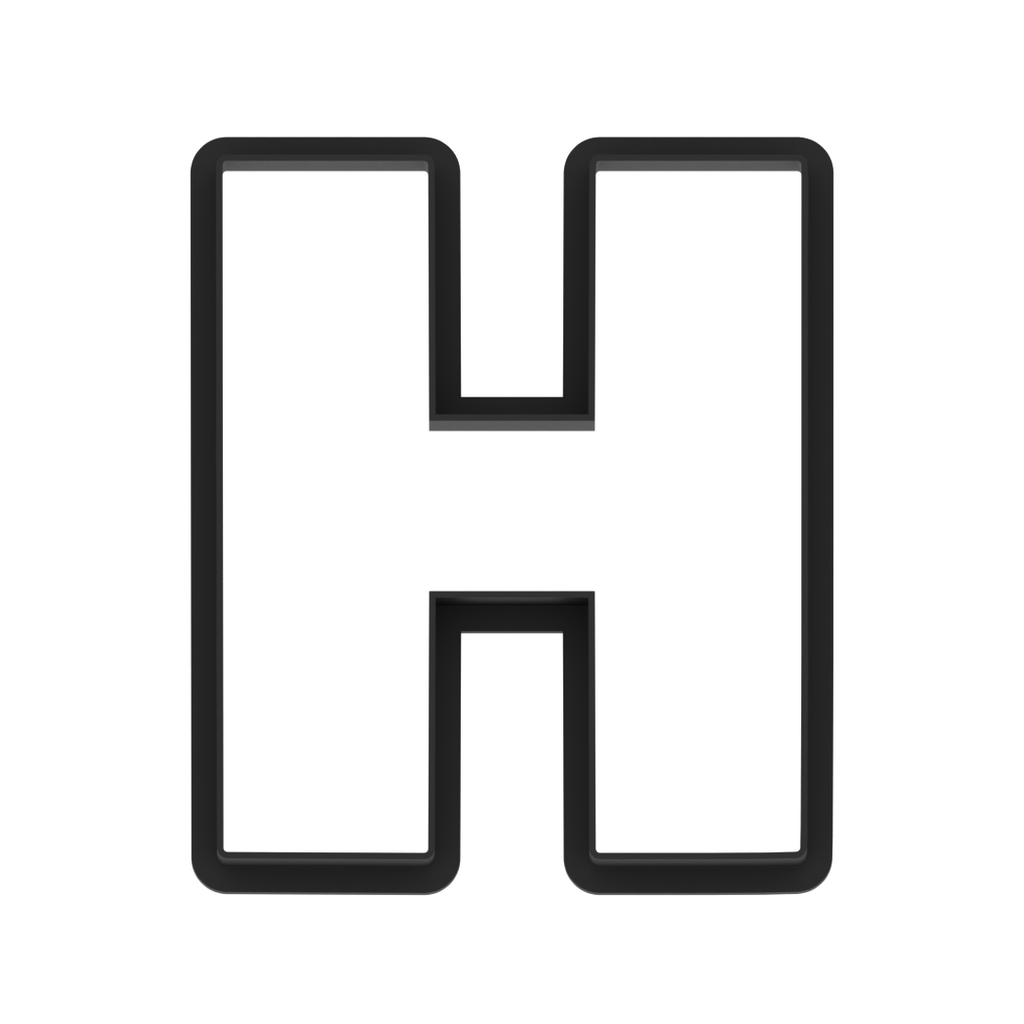 H Capital Block Letter Cookie Cutter with Easy Push Design — photo 6