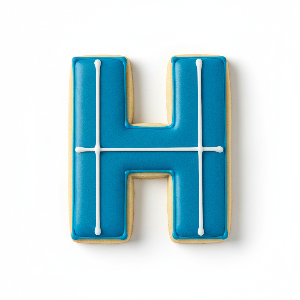 H Capital Block Letter Cookie Cutter with Easy Push Design — photo 2