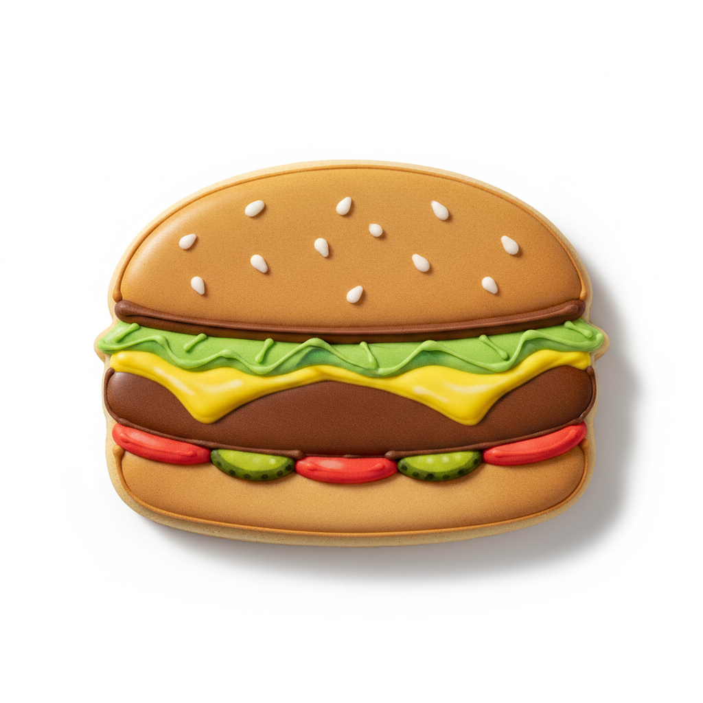 Hamburger Cookie Cutter with Easy Push Design — photo 2