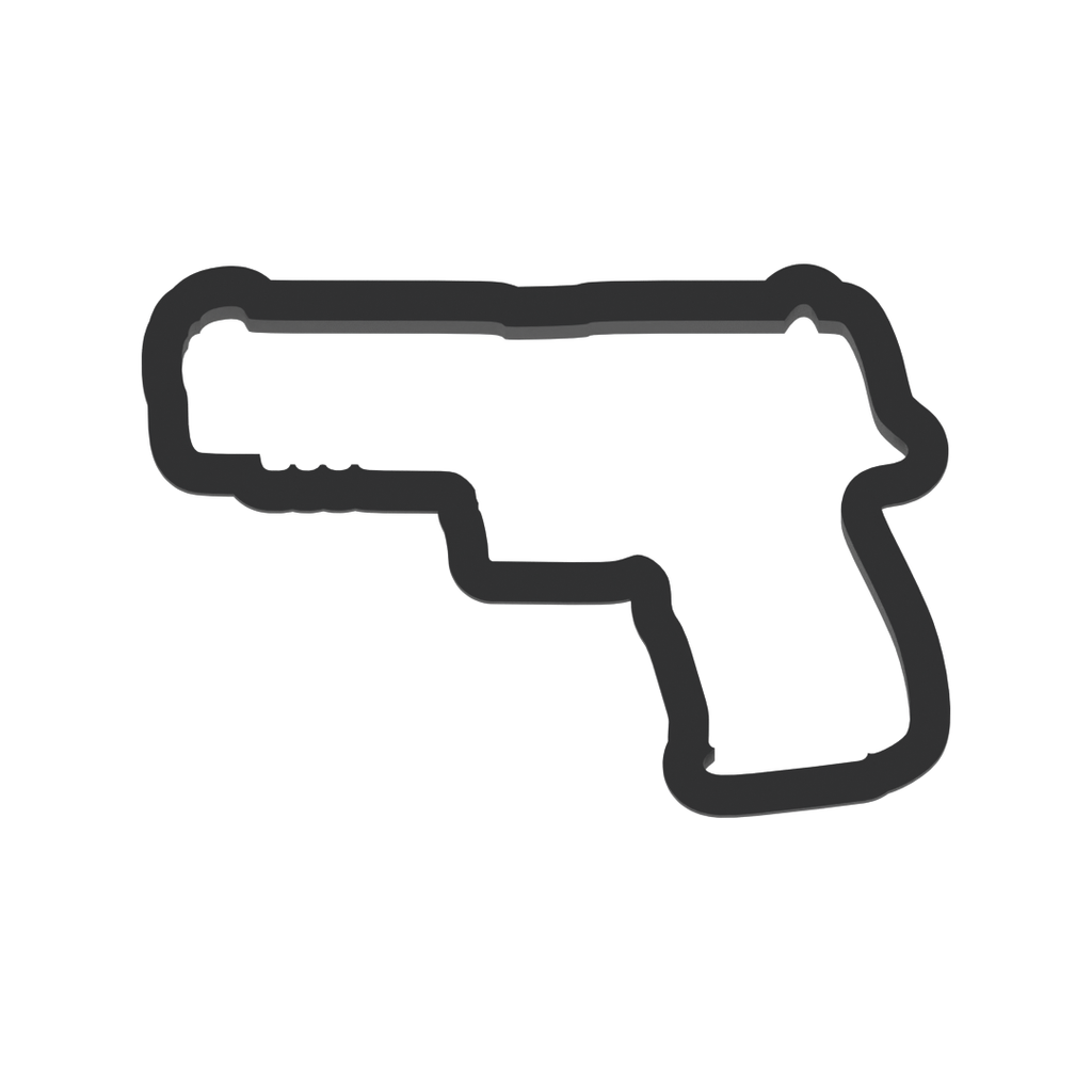 Handgun Cookie Cutter with Easy Push Design — photo 3