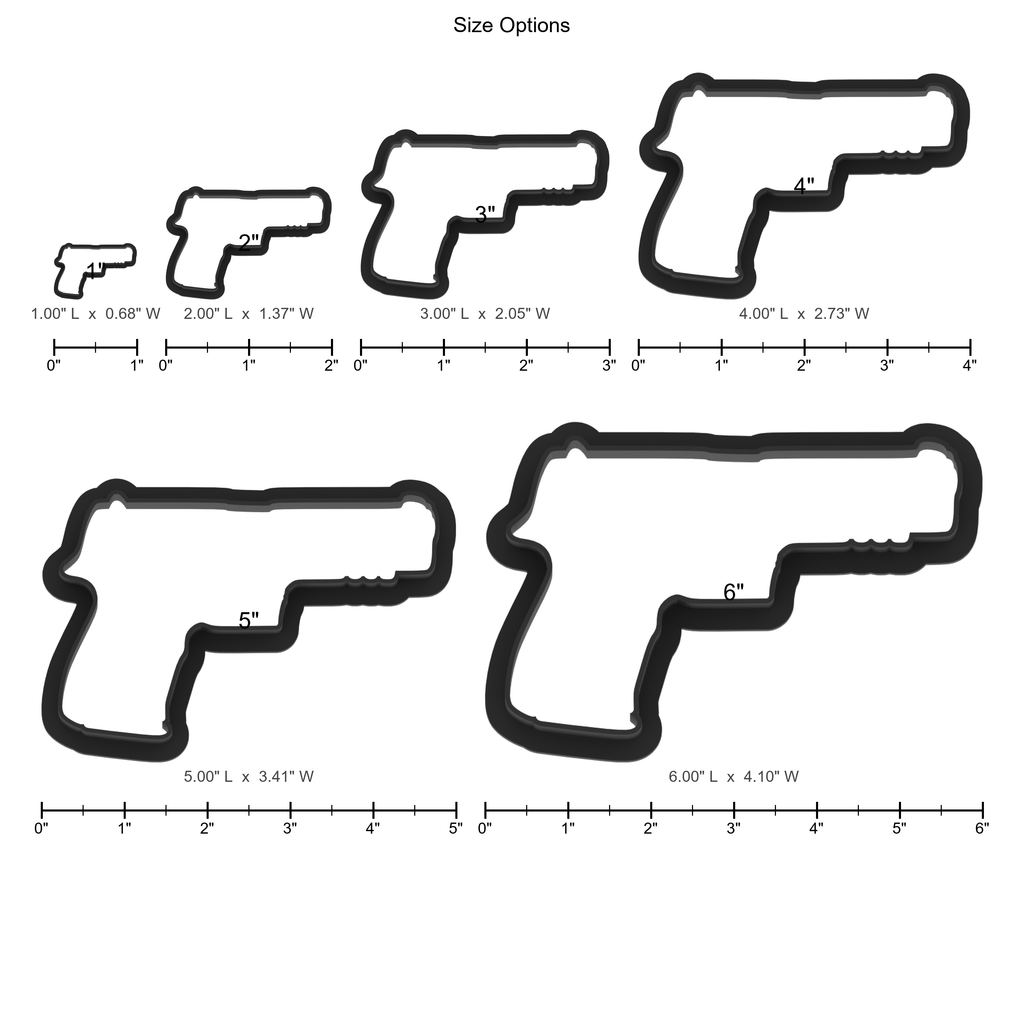 Handgun Cookie Cutter with Easy Push Design — photo 5