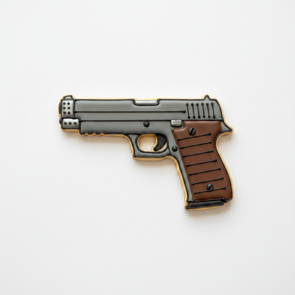 Handgun Cookie Cutter with Easy Push Design — photo 2