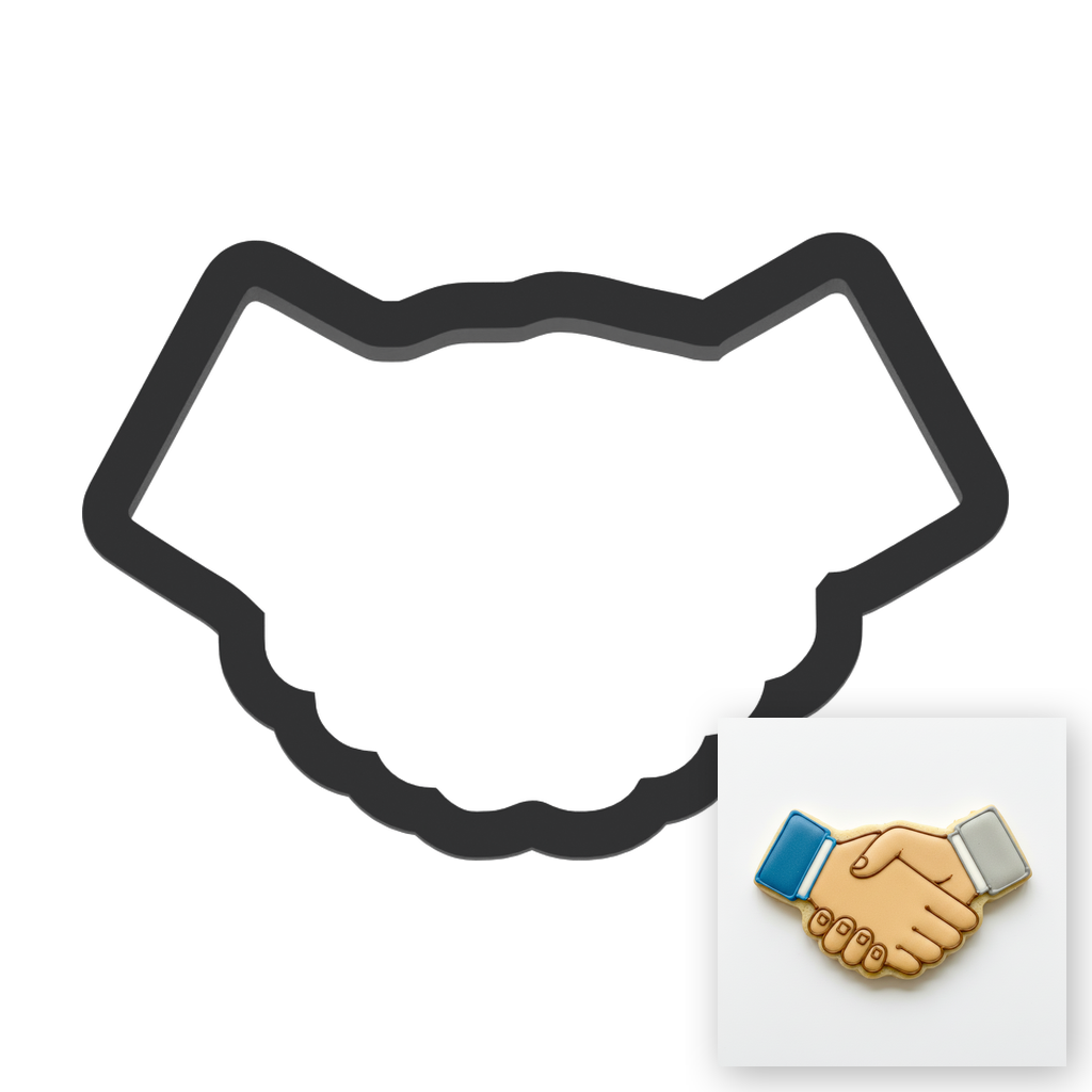 Handshake Cookie Cutter with Easy Push Design — main photo