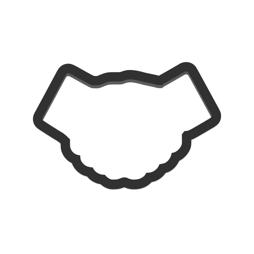 Handshake Cookie Cutter with Easy Push Design — photo 3