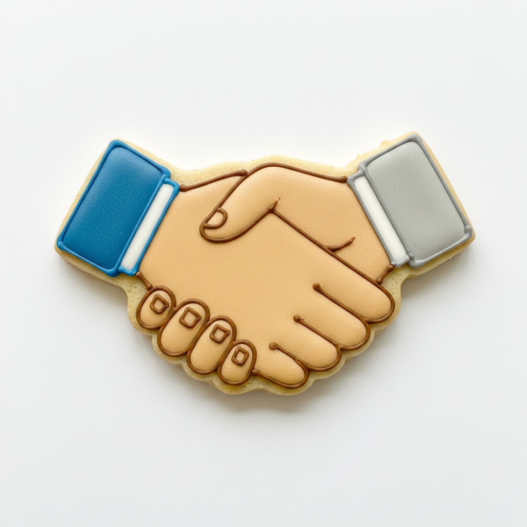 Handshake Cookie Cutter with Easy Push Design — photo 2