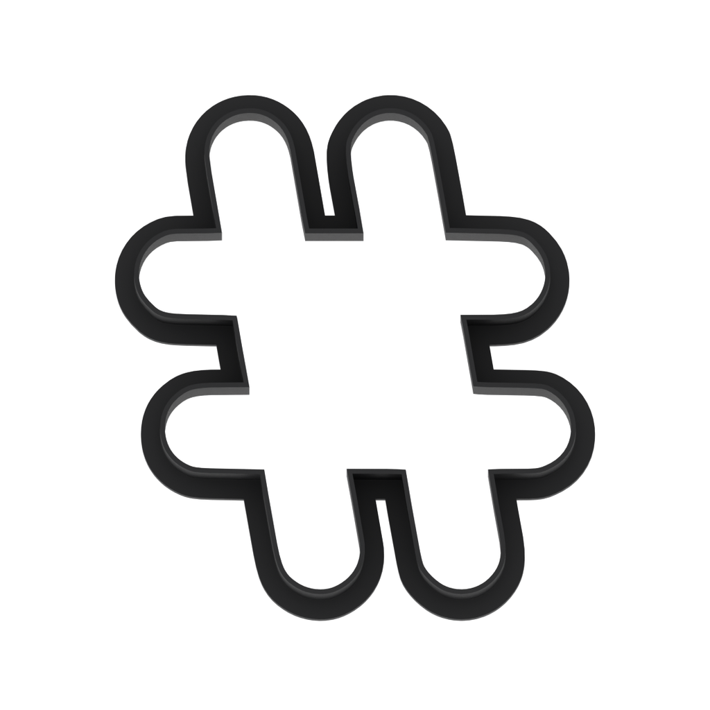 Hashtag Number Sign Cookie Cutter with Easy Push Design — photo 6