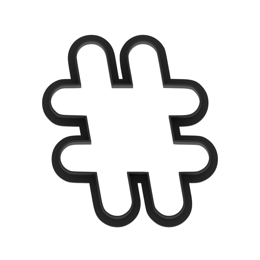 Hashtag Number Sign Cookie Cutter with Easy Push Design — photo 6