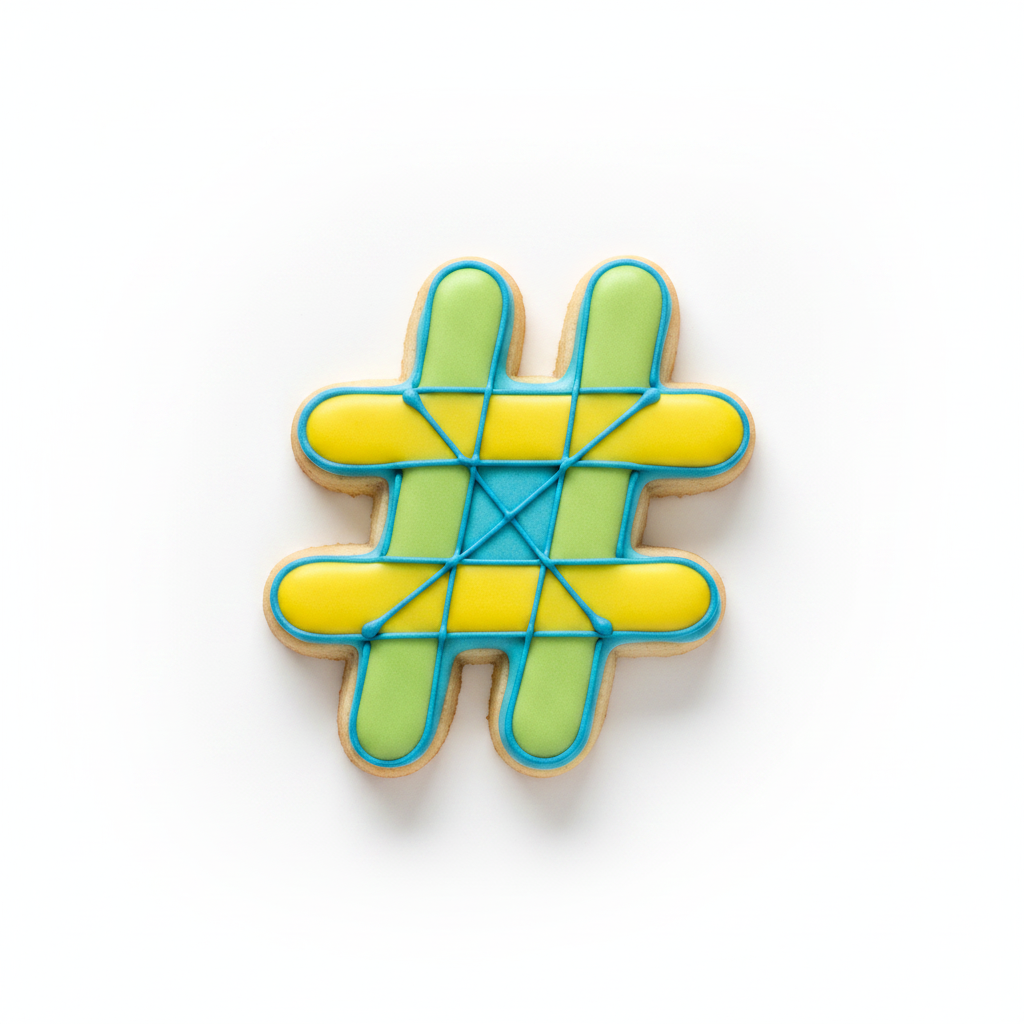 Hashtag Number Sign Cookie Cutter with Easy Push Design — photo 2