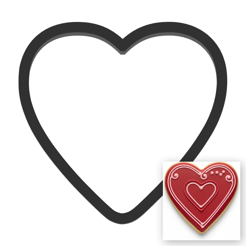 Heart Cookie Cutter with Easy Push Design — main photo