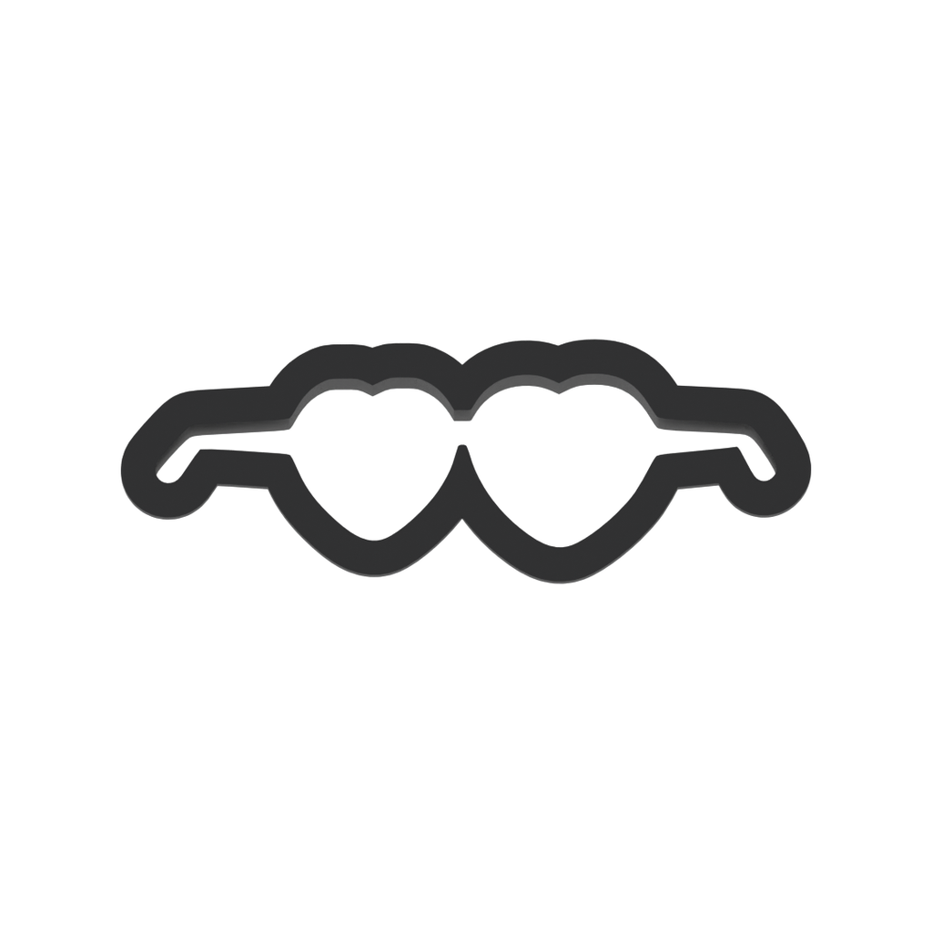Heart Shaped Sunglasses Cookie Cutter with Easy Push Design — photo 3