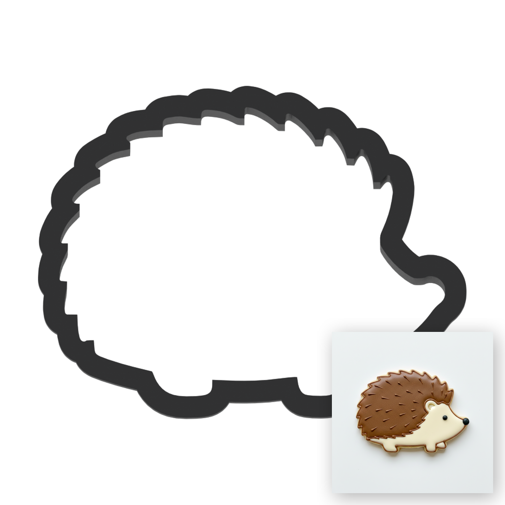 Hedgehog Cookie Cutter with Easy Push Design — main photo