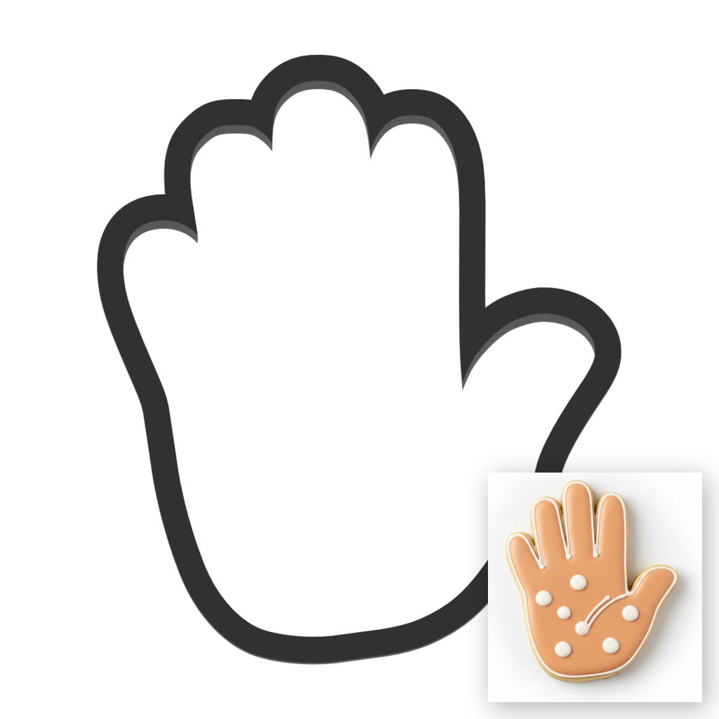 High Five Hand Cookie Cutter with Easy Push Design — main photo