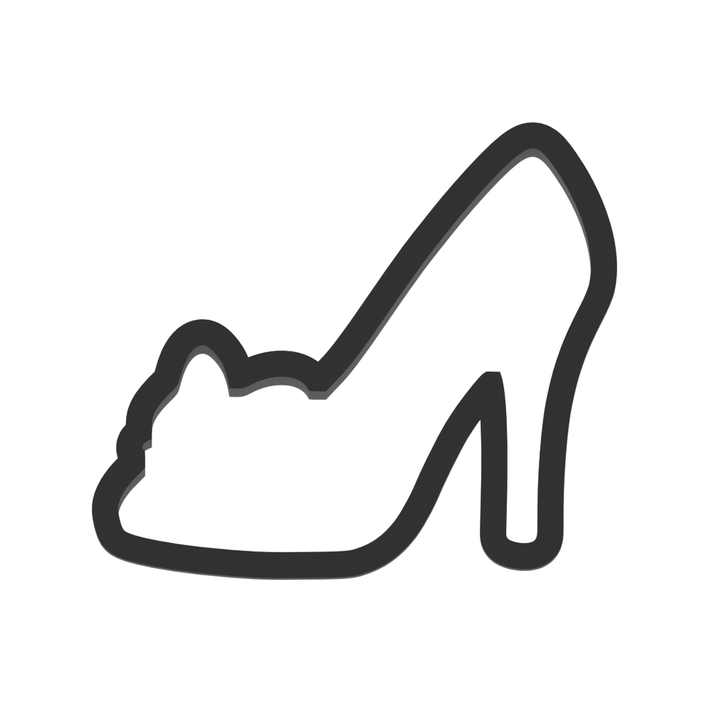 High Heel Princess Slipper With Bow Cookie Cutter with Easy Push Design — photo 3