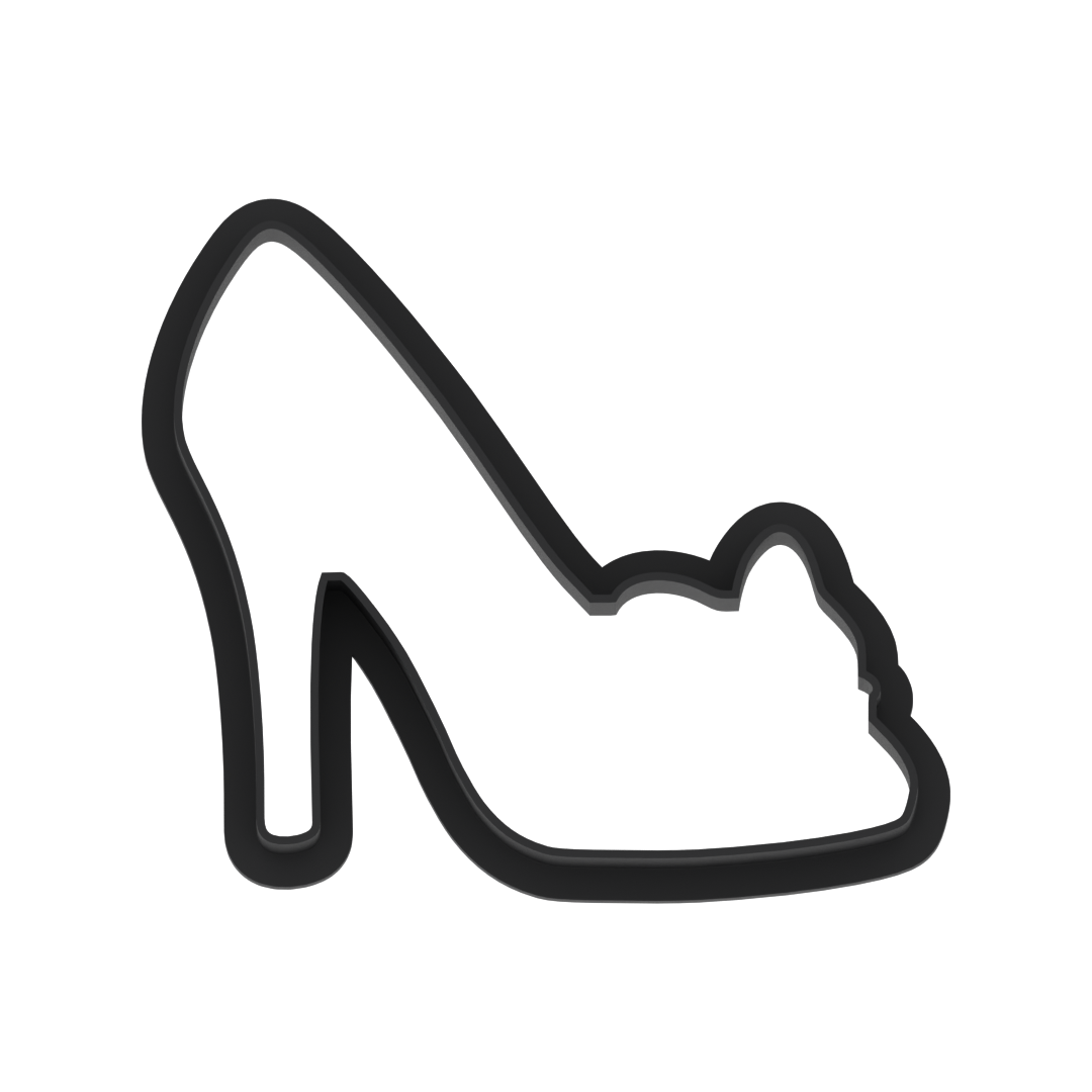 High Heel Princess Slipper With Bow Cookie Cutter with Easy Push Design — photo 5