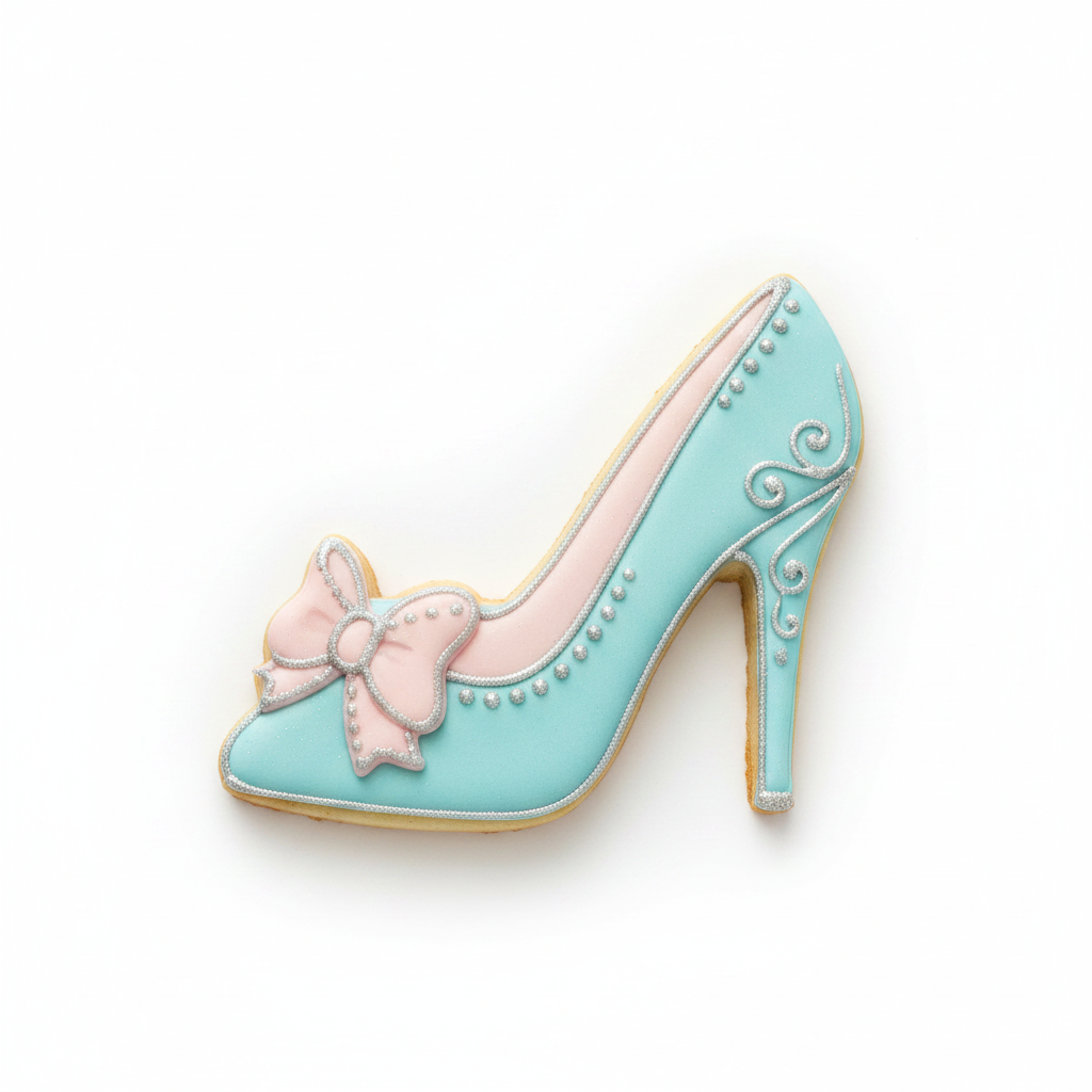 High Heel Princess Slipper With Bow Cookie Cutter with Easy Push Design — photo 2