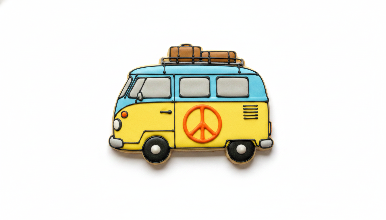 Hippie Van Cookie Cutter with Easy Push Design — photo 2