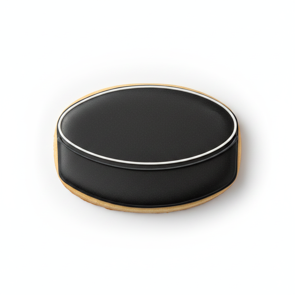 Hockey Puck Cookie Cutter with Easy Push Design — photo 2