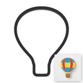 Hot Air Balloon Blimp Cookie Cutter with Easy Push Design — main photo