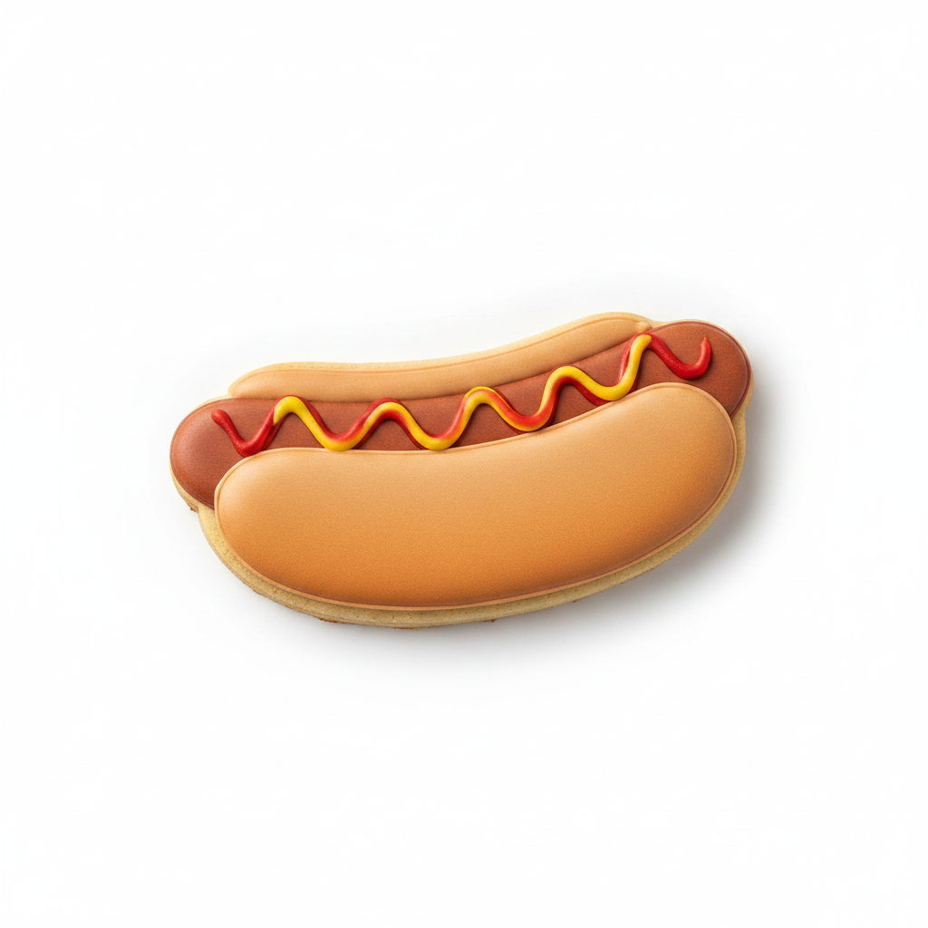 Hotdog On A Bun Cookie Cutter with Easy Push Design — photo 2