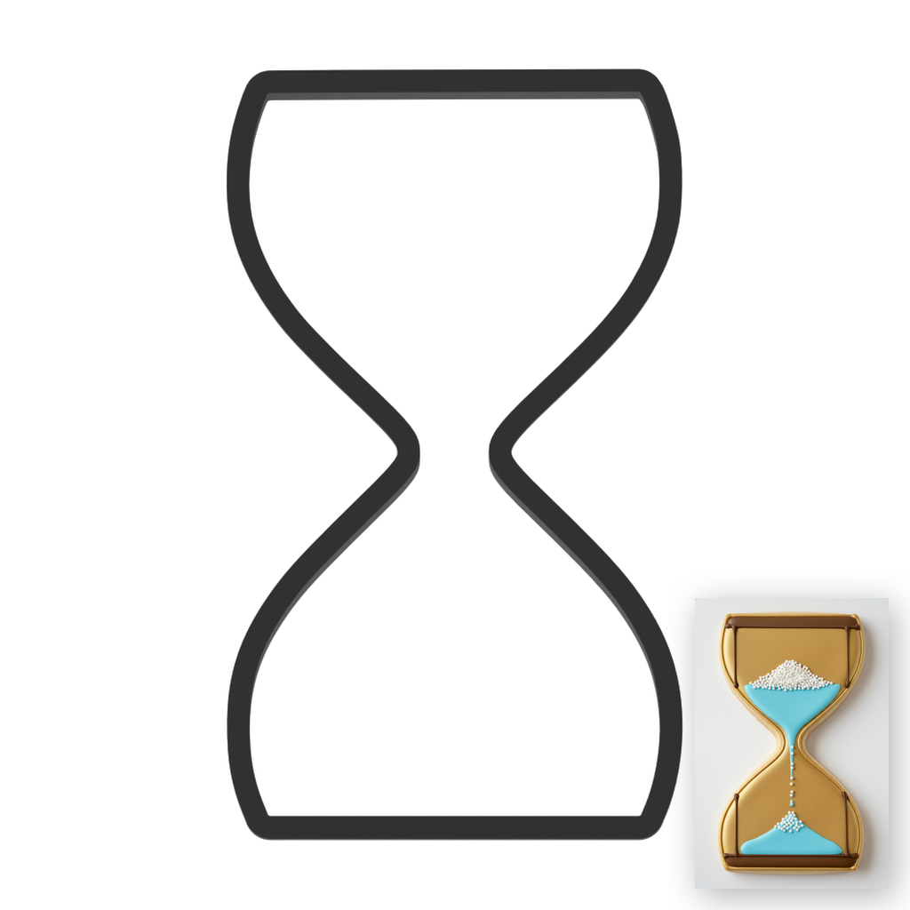 Hourglass Cookie Cutter with Easy Push Design — main photo