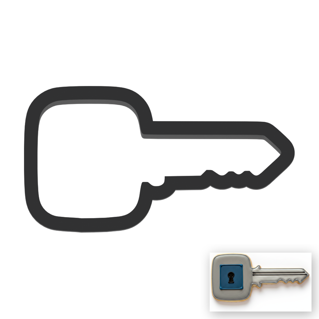 House Key Cookie Cutter with Easy Push Design — main photo