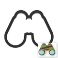 Hunting Binoculars Cookie Cutter with Easy Push Design — main photo