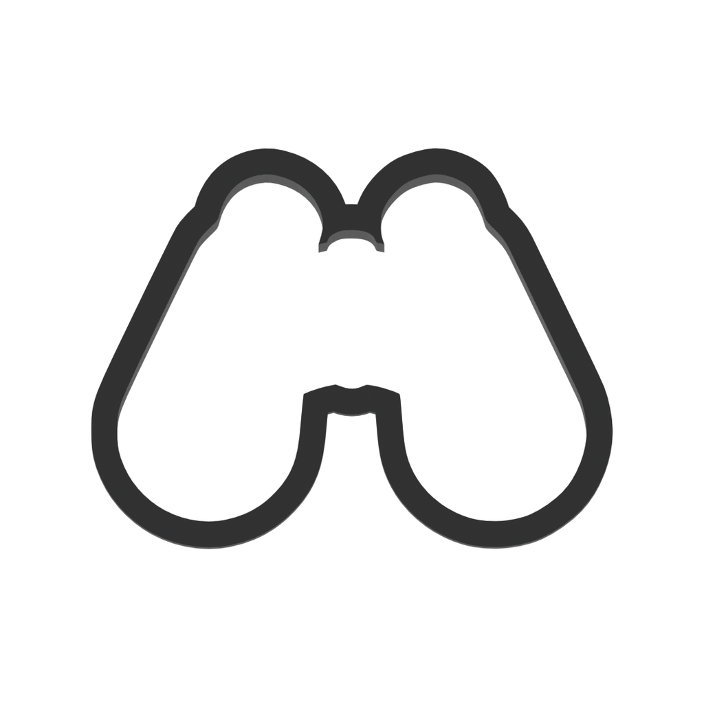 Hunting Binoculars Cookie Cutter with Easy Push Design — photo 3