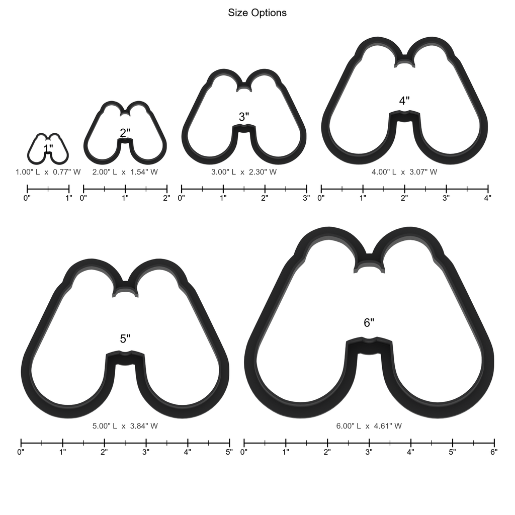 Hunting Binoculars Cookie Cutter with Easy Push Design — photo 5