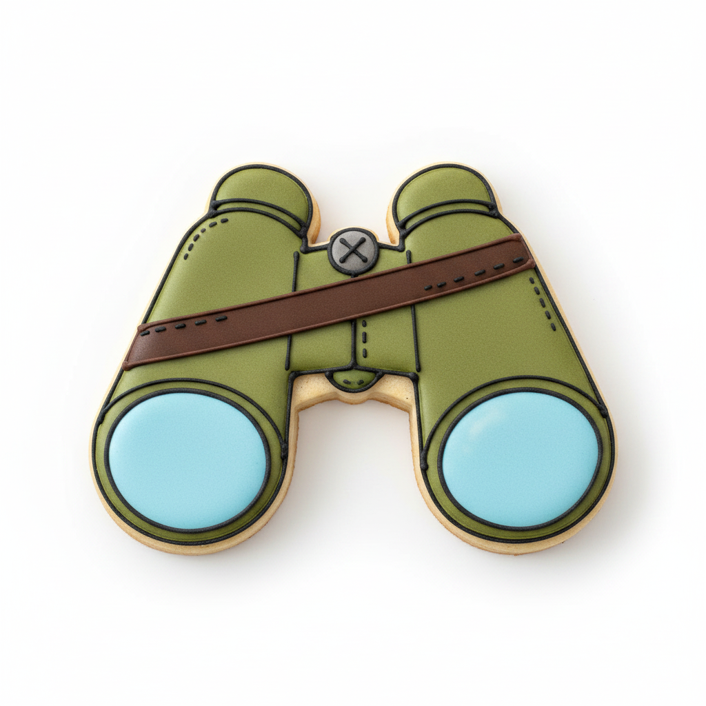 Hunting Binoculars Cookie Cutter with Easy Push Design — photo 2