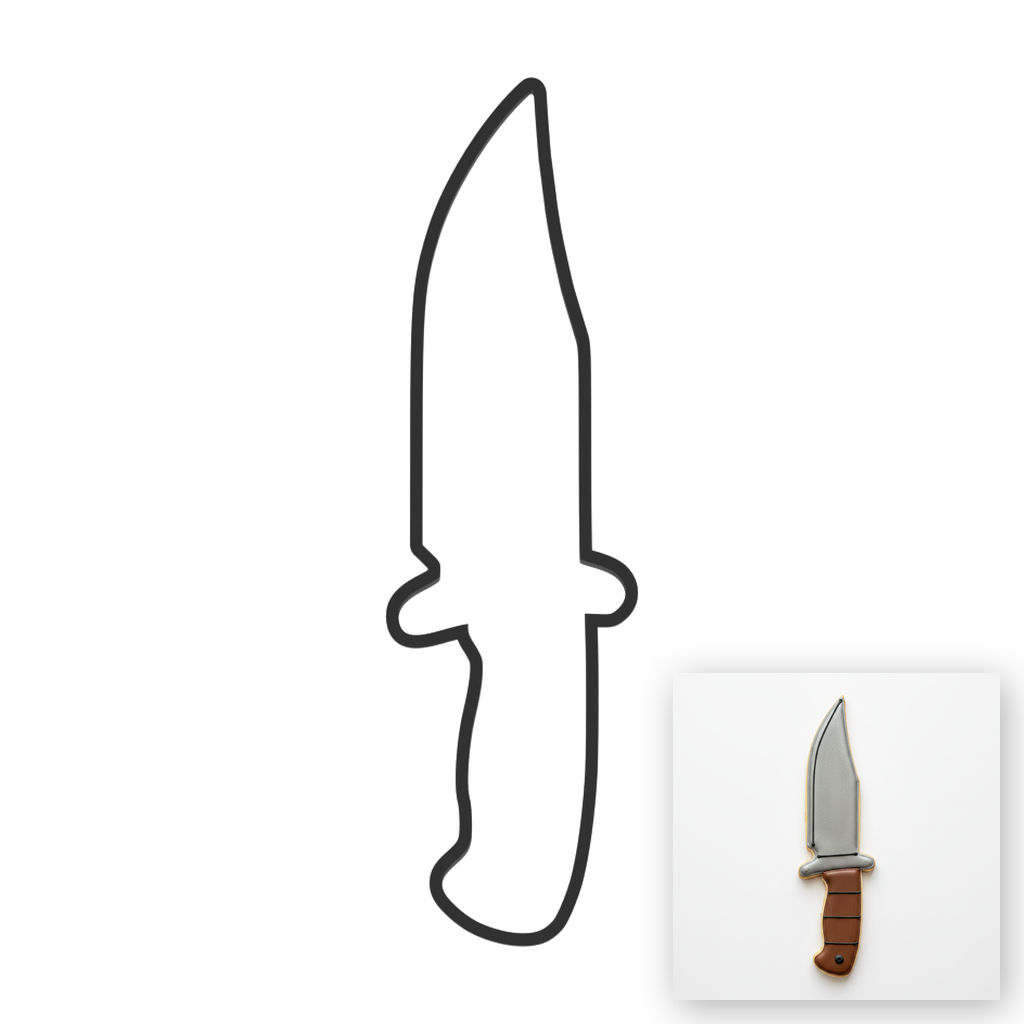 Hunting Knife Cookie Cutter with Easy Push Design — main photo
