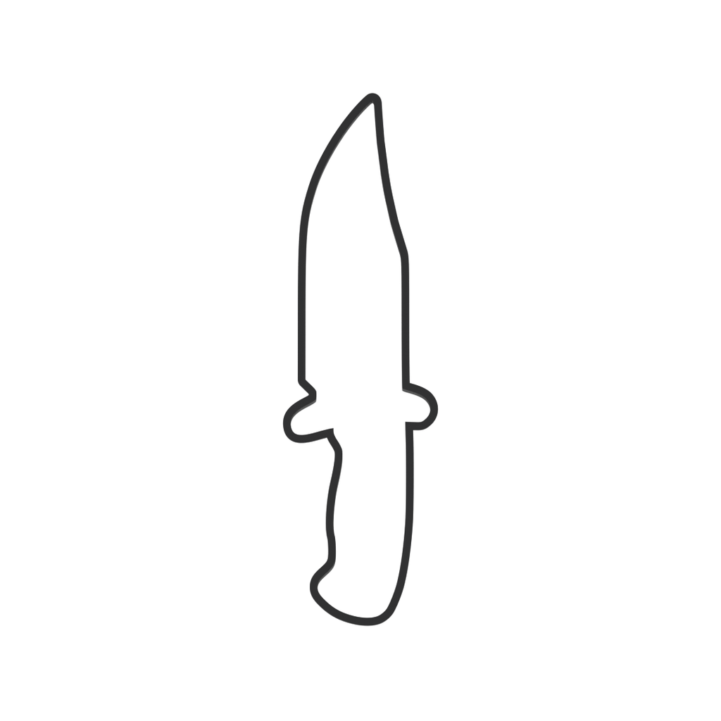 Hunting Knife Cookie Cutter with Easy Push Design — photo 3
