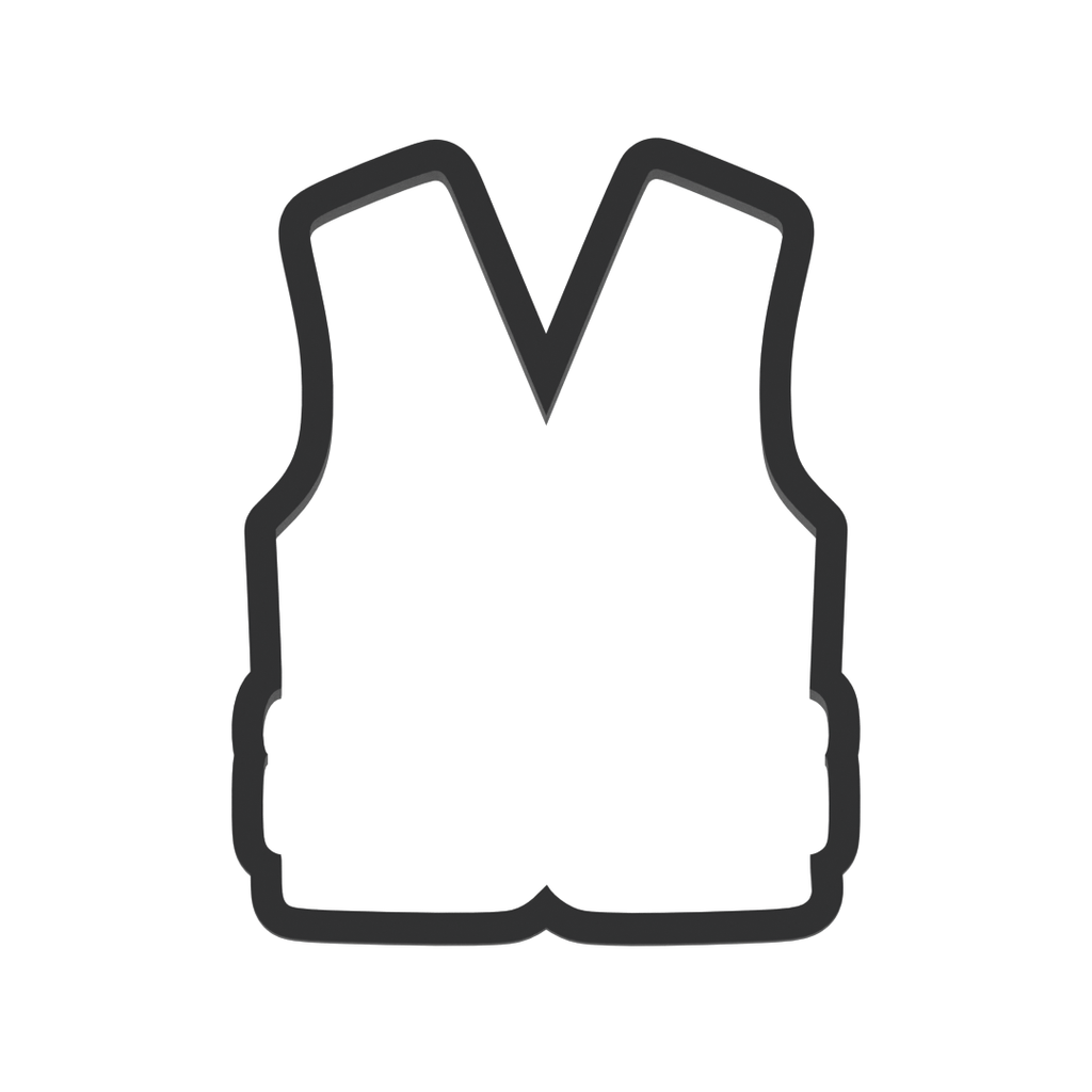 Hunting Vest Cookie Cutter with Easy Push Design — photo 3