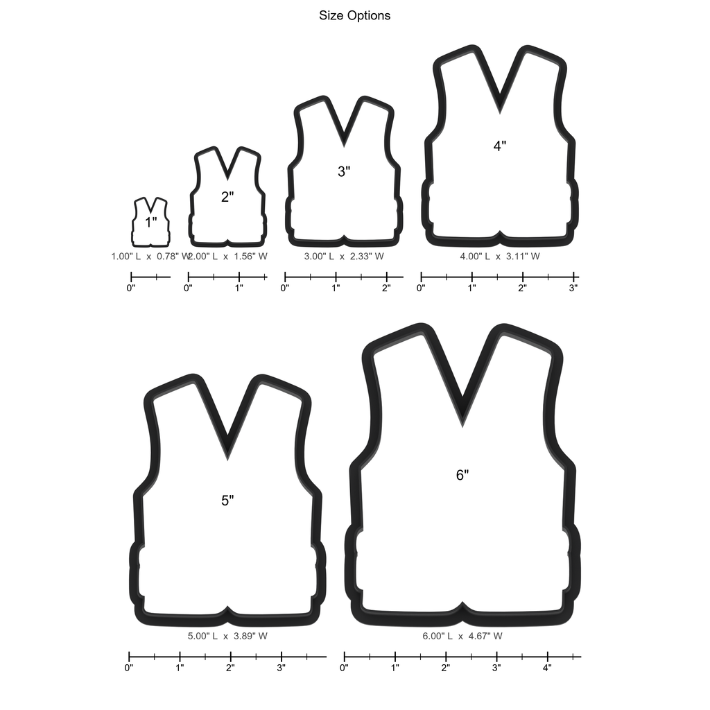 Hunting Vest Cookie Cutter with Easy Push Design — photo 5