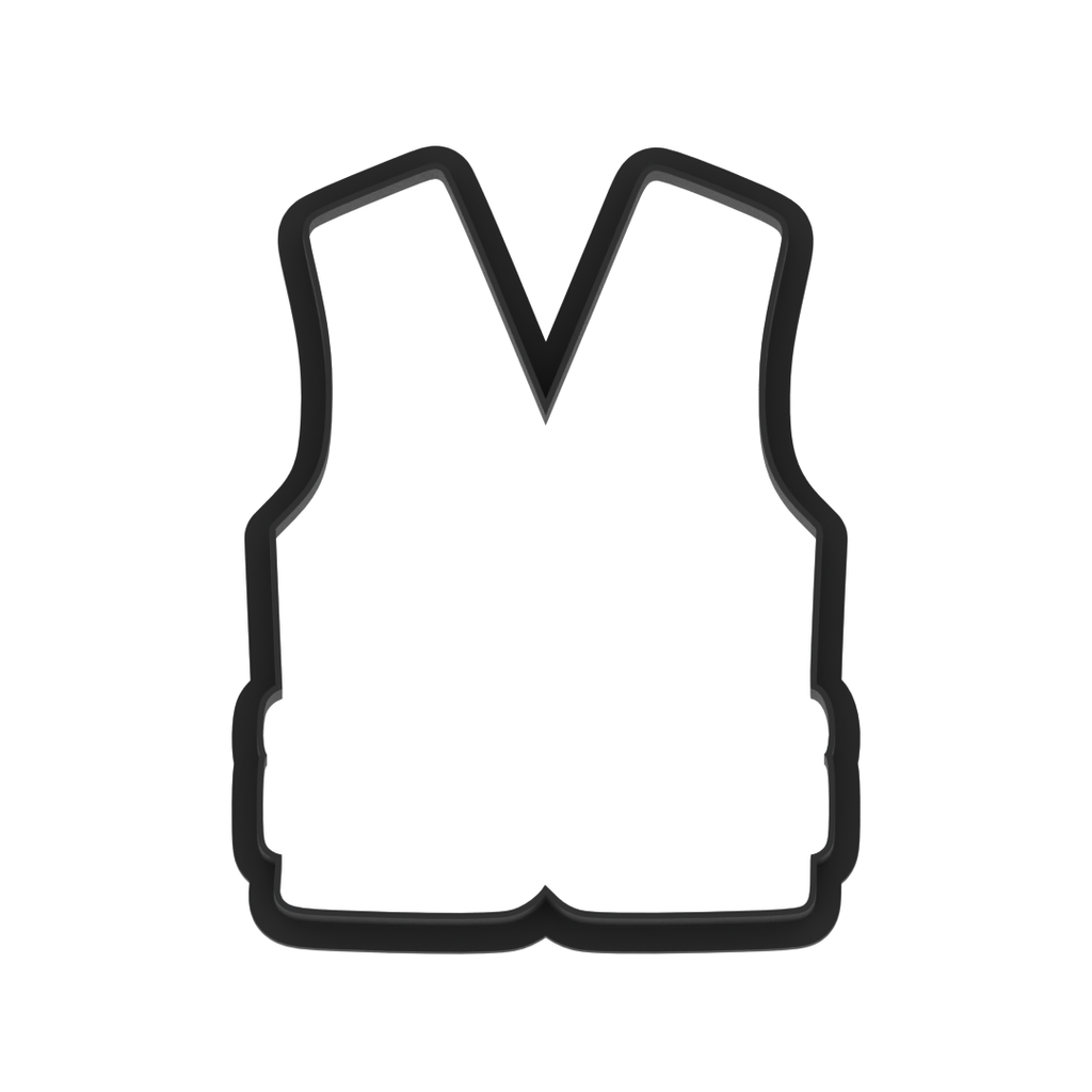 Hunting Vest Cookie Cutter with Easy Push Design — photo 6