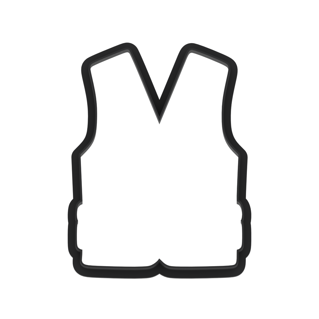 Hunting Vest Cookie Cutter with Easy Push Design — photo 6