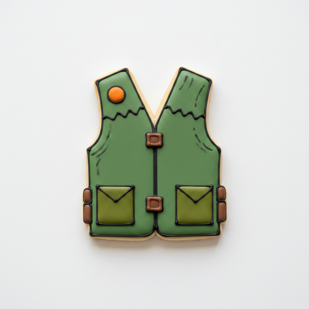 Hunting Vest Cookie Cutter with Easy Push Design — photo 2